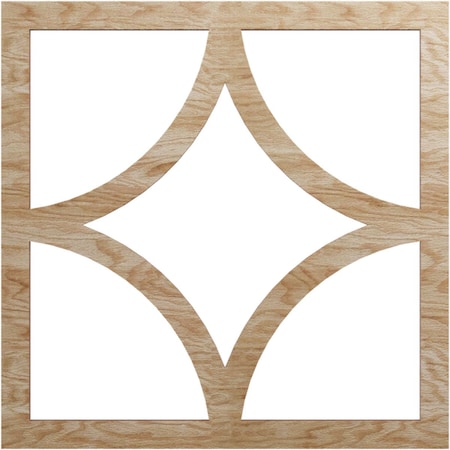 Ekena Millwork Statesman Wood Fretwork Pierced Ceiling Medallion, Red Oak, 16"OD x 10 1/4"ID x 3/8"T CMWP16X16X0375STRO